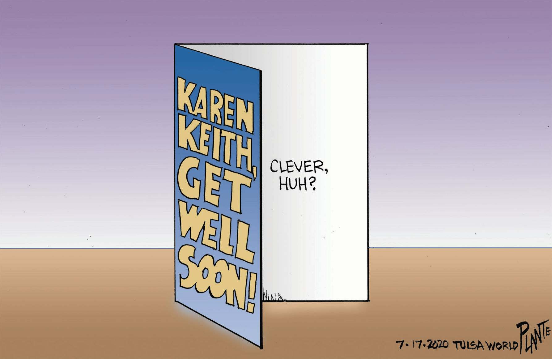 Bruce Plante Cartoon: Tulsa County Commissioner Karen Keith